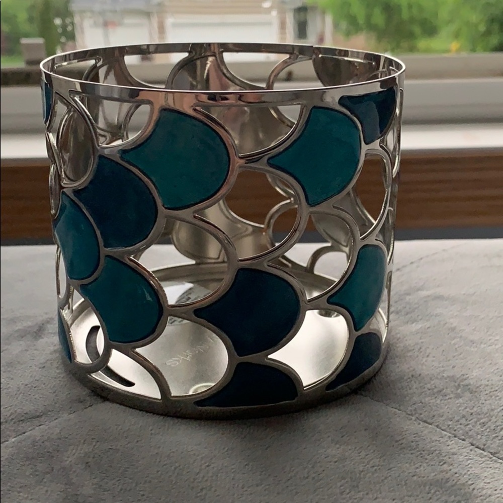 Blue Bath and Body Works Candle Holder